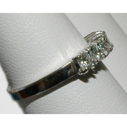 FJL Jewelry Diamond ring Platinum Diamond Band, 0.90, One Row Diamond Ring, Six Diamond Wedding Band, Anniversary Band