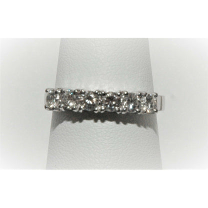 FJL Jewelry Diamond ring Platinum Diamond Band, 0.90, One Row Diamond Ring, Six Diamond Wedding Band, Anniversary Band