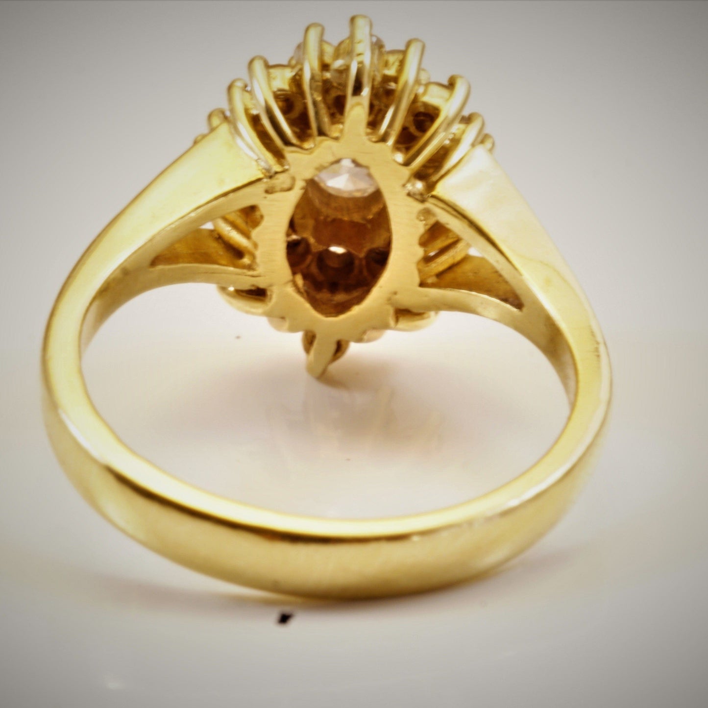 FJL Jewelry Diamond ring Sold_Diamond Ballerina Ring 1.00 ctw in 14k Gold, Classic Engagement, Diamond Cocktail Ring_