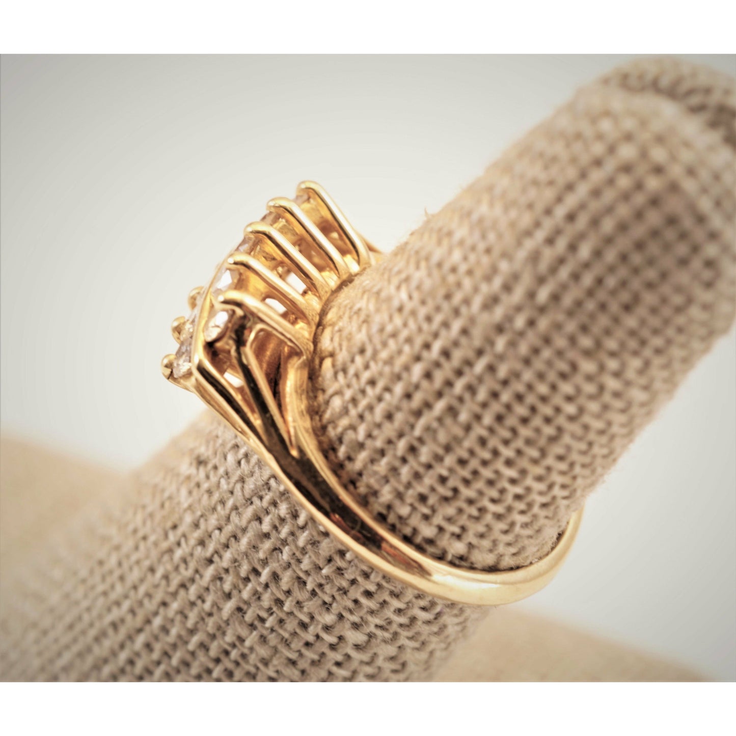 FJL Jewelry Diamond ring Two-Row Diamond Ring in 14K Yellow Gold, 0.50 ctw. Double Diamond Band, Wedding Band, Anniversary
