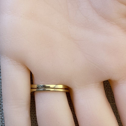 FJL Jewelry Gemstone Ring Three Stone Sapphire Bridal-Set, Diamond, 14K Yellow Gold, Two-Piece Blue Sapphire Wedding Ring, Unisex Sapphire Diamond Band